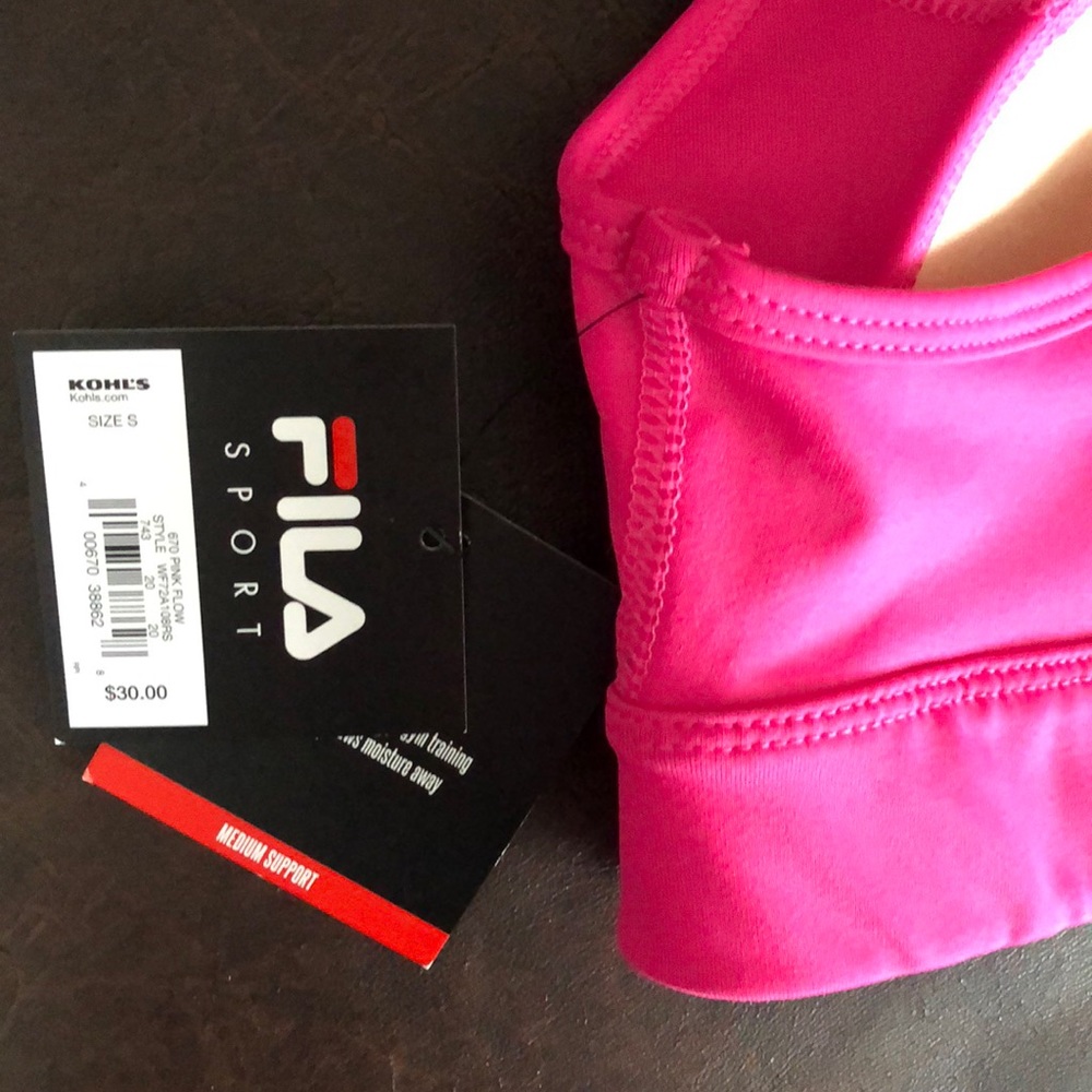 FILA SPORT® Zip Front Medium-Impact Sports Bra New - Picture 5 of 5